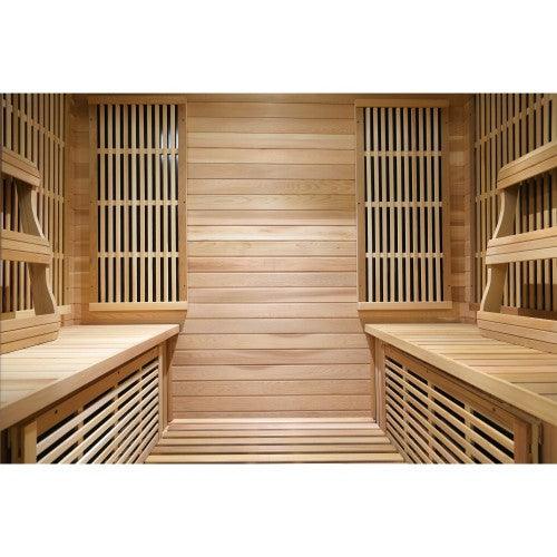 Infrared 4 Person Indoor Sauna with Canadian Red Cedar Wood, 10 Carbon Heaters | SunRay Roslyn - House of Sauna