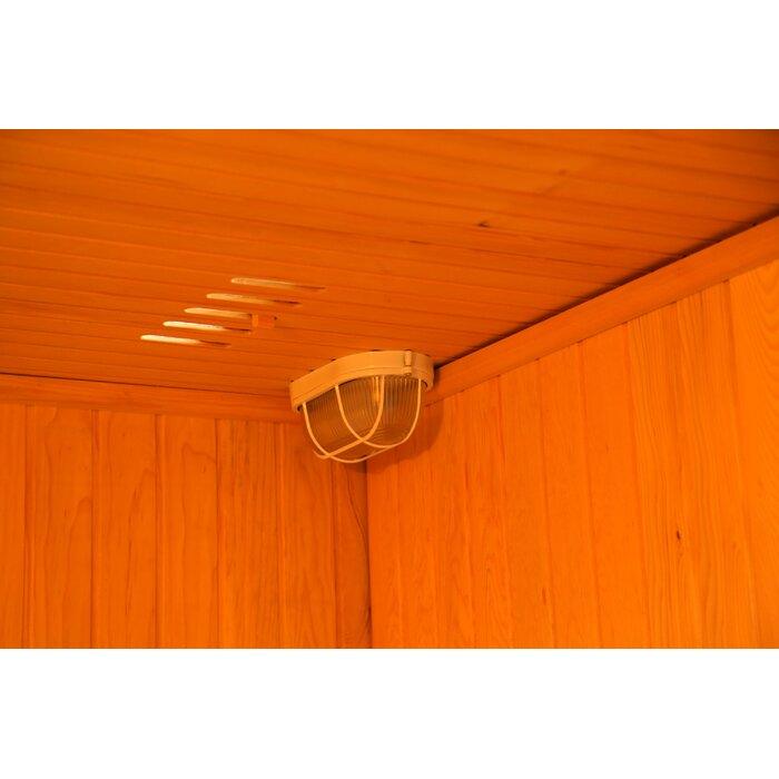 Finnish 2 Person Indoor Sauna with Canadian Hemlock Wood, Harvia Electric Heater | SunRay Baldwin - House of Sauna