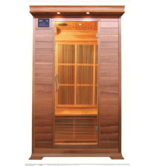 Infrared 2 Person Indoor Sauna with Canadian Red Cedar Wood, Air Ionizer | SunRay Cordova (Ships in 7 Days) - House of Sauna