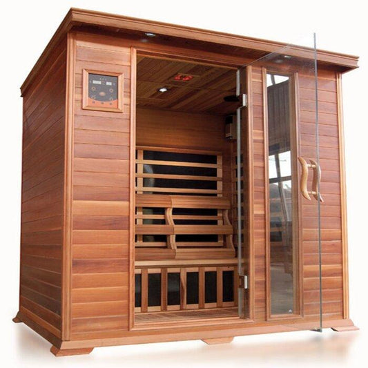 Infrared 3 Person In Home Sauna with Canadian Red Cedar Wood, Ergonomic Seating | SunRay Savannah (Ships in 7 Days) - House of Sauna