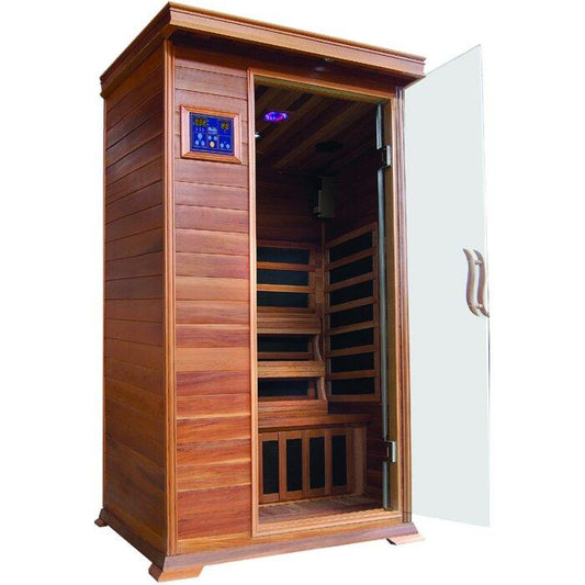 Infrared 2 Person Indoor Sauna with Canadian Red Cedar Wood, Low EMF | SunRay Sedona - House of Sauna
