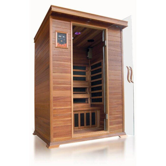 Infrared 2 Person Indoor Sauna with Canadian Red Cedar Wood, Spacious Seating | SunRay Sierra (Ships in 7 Days) - House of Sauna